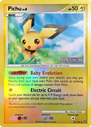Pichu - 45/106 [Platinum] (45) Promo Reverse Holofoil