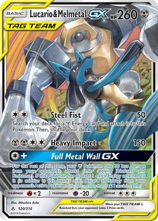 Lucario & Melmetal GX (120)/214 Ultra Rare Holofoil
