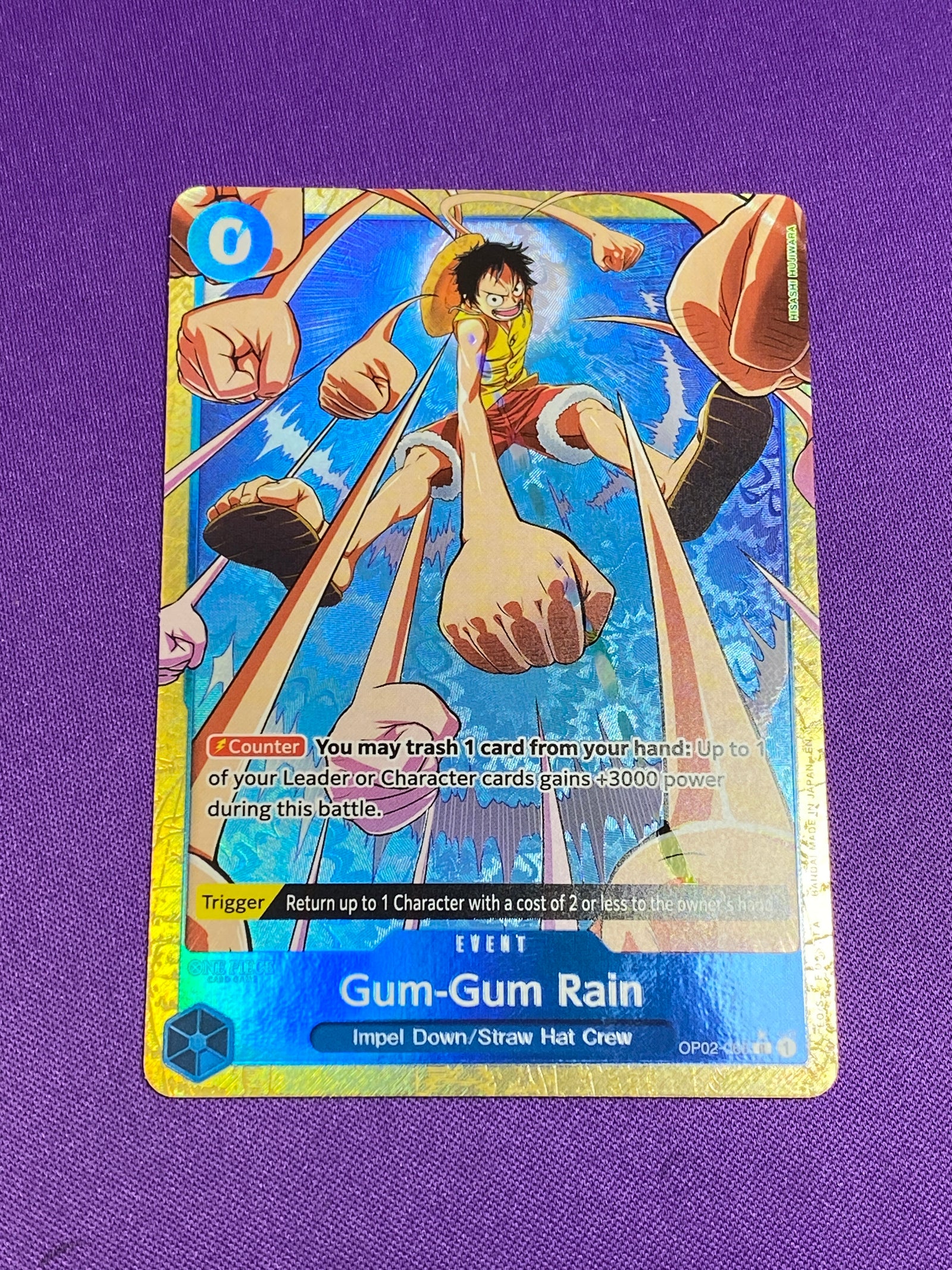 Gum-Gum Rain (Alternate Art) (OP02-068) - Premium Booster -The Best- Vol. 2 Foil (Cabinet-NM)