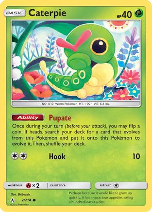 Caterpie (2)/214 Common Reverse Holofoil