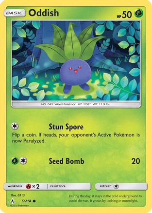 Oddish (5) (5)/214 Common