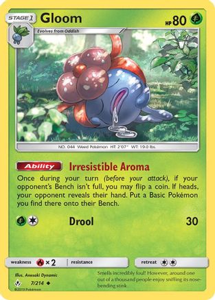 Gloom (7)/214 Uncommon Reverse Holofoil