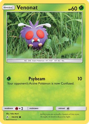 Venonat (10) (10)/214 Common Reverse Holofoil
