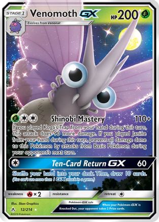 Venomoth GX (12)/214 Ultra Rare Holofoil