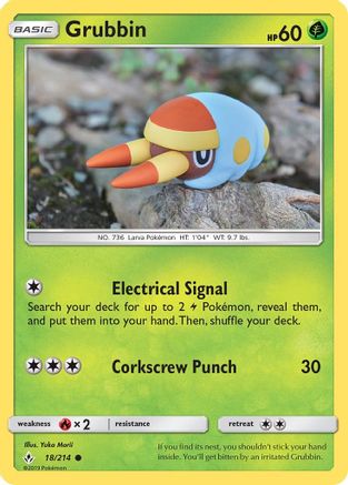 Grubbin (18)/214 Common Reverse Holofoil