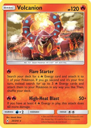 Volcanion (25)/214 Holo Rare Reverse Holofoil