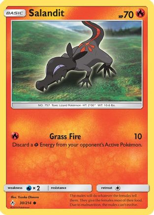 Salandit (30)/214 Common Reverse Holofoil