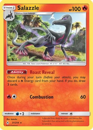 Salazzle (31)/214 Rare Reverse Holofoil