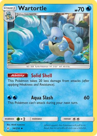 Wartortle (34)/214 Uncommon Reverse Holofoil