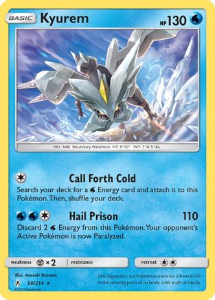 Kyurem (50)/214 Holo Rare Reverse Holofoil