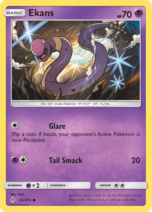 Ekans (62)/214 Common Reverse Holofoil