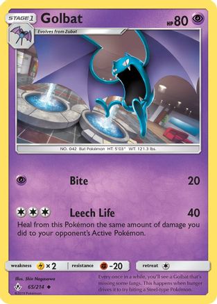 Golbat (65)/214 Uncommon Reverse Holofoil