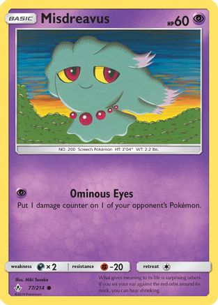 Misdreavus (77)/214 Common Reverse Holofoil