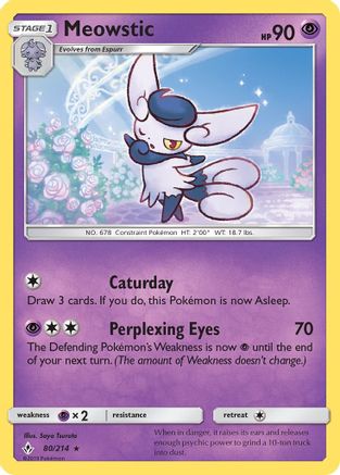 Meowstic (80)/214 Rare