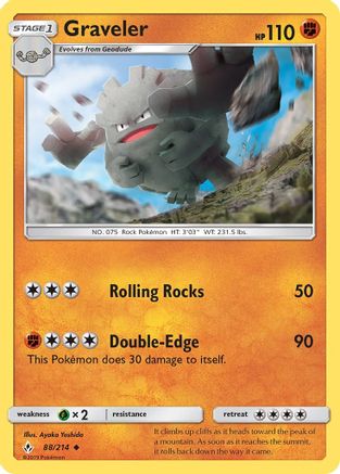 Graveler (88)/214 Uncommon Reverse Holofoil