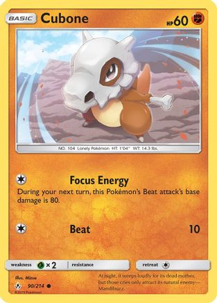 Cubone (90)/214 Common Reverse Holofoil