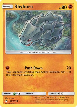 Rhyhorn (92) (92)/214 Common
