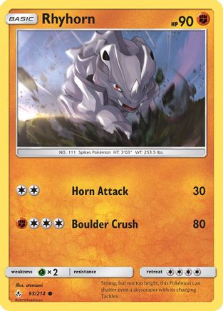 Rhyhorn (93) (93)/214 Common