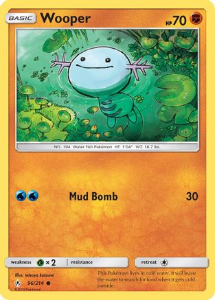 Wooper (96)/214 Common Reverse Holofoil