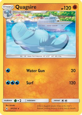 Quagsire (97)/214 Rare Reverse Holofoil