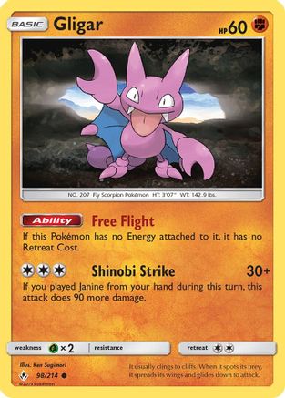 Gligar (98)/214 Common Reverse Holofoil