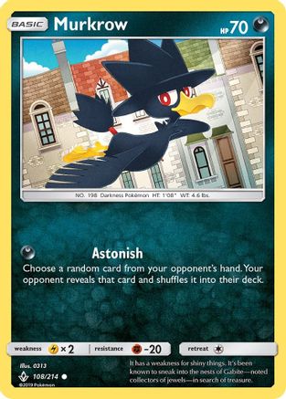 Murkrow (108)/214 Common Reverse Holofoil