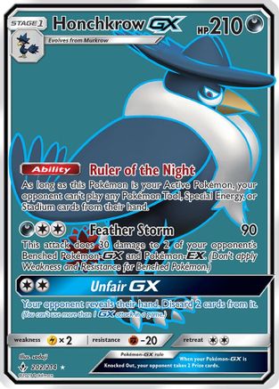 Honchkrow GX (Full Art) (202)/214 Ultra Rare Holofoil
