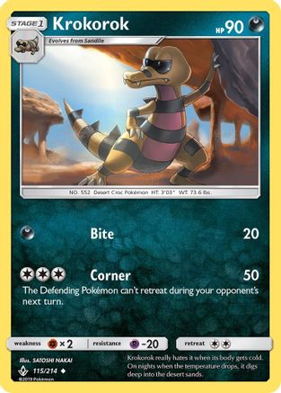 Krokorok (115)/214 Uncommon Reverse Holofoil