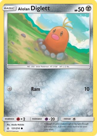 Alolan Diglett (121)/214 Common Reverse Holofoil