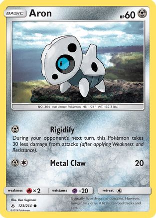 Aron (123)/214 Common Reverse Holofoil