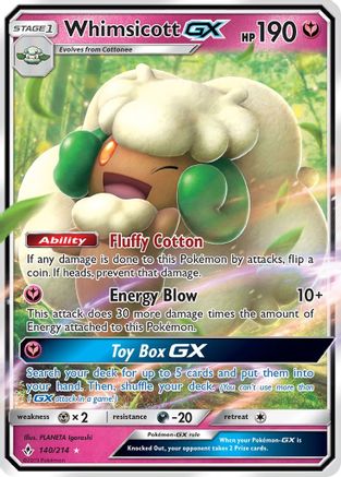 Whimsicott GX (140)/214 Ultra Rare Holofoil