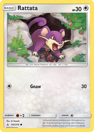 Rattata (143)/214 Common Reverse Holofoil