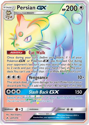 Persian GX (Secret) (227)/214 Secret Rare Holofoil
