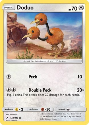 Doduo (150)/214 Common Reverse Holofoil