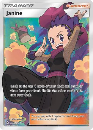 Janine (Full Art) (210)/214 Ultra Rare Holofoil