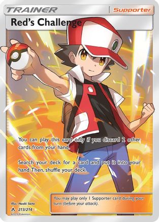 Red's Challenge (Full Art) (213)/214 Ultra Rare Holofoil