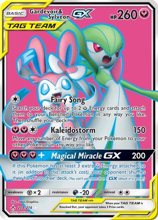 Gardevoir & Sylveon GX (204) (Full Art) (204)/214 Ultra Rare Holofoil