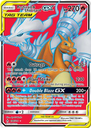 Reshiram & Charizard GX (Full Art) (194)/214 Ultra Rare Holofoil (Cabinet-NM)