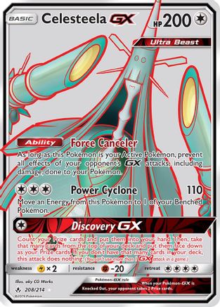 Celesteela GX (Full Art) (208)/214 Ultra Rare Holofoil