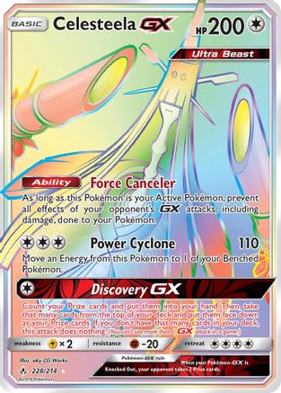 Celesteela GX (Secret) (228)/214 Secret Rare Holofoil