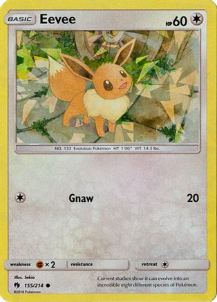 Eevee - 155/214 (Let's Play, Eevee!) (Cracked Ice Holo) (155) Common Holofoil