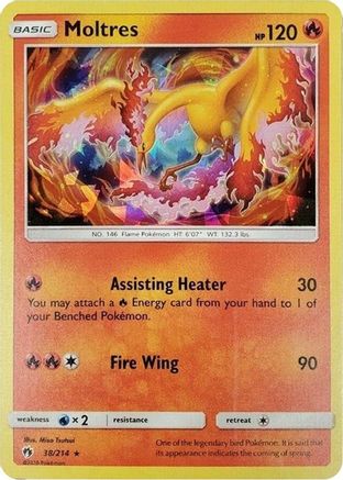 Moltres - 38/214 (Cracked Ice Holo) (38) Holo Rare Holofoil