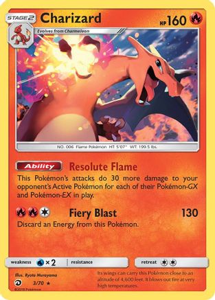 Charizard - 3/70 (Let's Play, Eevee!) (3) Rare