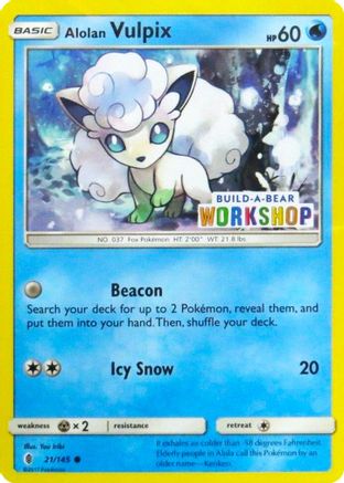 Alolan Vulpix - 21/145 (Build-A-Bear Workshop Exclusive) (21) Promo
