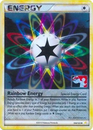 Rainbow Energy - 104/123 (League Promo) (104) Promo Reverse Holofoil