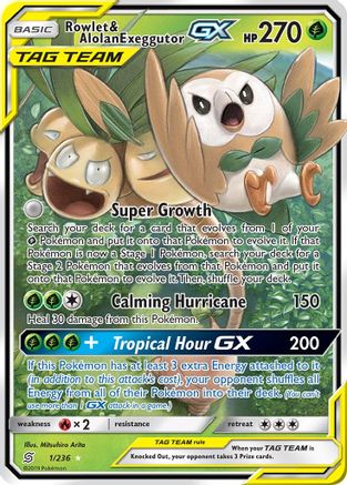 Rowlet & Alolan Exeggutor GX (1)/236 Ultra Rare Holofoil