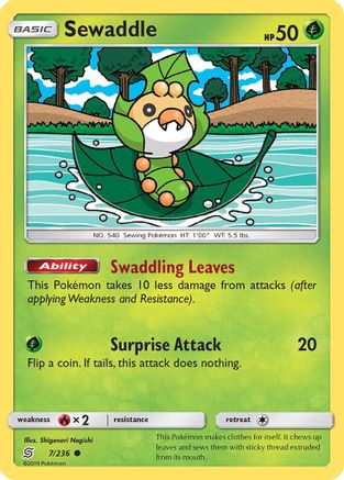 Sewaddle (7) (7)/236 Common Reverse Holofoil