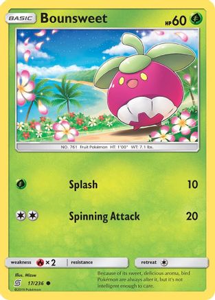 Bounsweet (17)/236 Common Reverse Holofoil