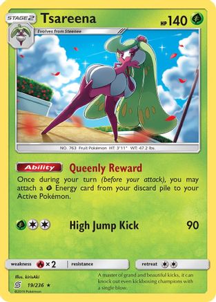Tsareena (19)/236 Holo Rare Reverse Holofoil