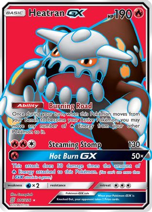 Heatran GX (Full Art) (216)/236 Ultra Rare Holofoil